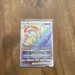 Pokemon Go Mewtwo VSTAR 079/078 Rainbow Secret Rare Pokemon Go SWSH Pack Fresh - Image 1