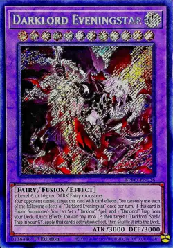 Yugioh! Darklord Eveningstar, BPRO-EN036, Secret Rare, 1st Edition - Image 1