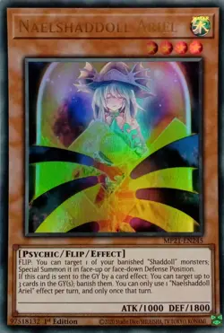 MP21-EN245 NAELSHADDOLL ARIEL ULTRA RARE 1ST EDITION YuGiOh CARD - Image 1