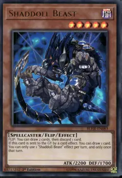 Shaddoll Beast 1st Ed Ultra Rare BLHR-EN083 Yu-Gi-Oh! - Image 1
