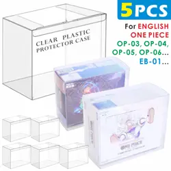 5x Clear Protector Cases Fits English One Piece Booster Box OP03 OP05 EB01 PET - Image 2