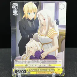 Saber & Irisviel & Ilya FZ/S17-PE06 PR Fate/Zero Weiss Schwarz Card - Image 1