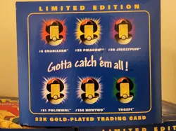 Sealed Pokemon 23k Gold Plated Card 1999 Burger King Complete Set Unopened - Image 5
