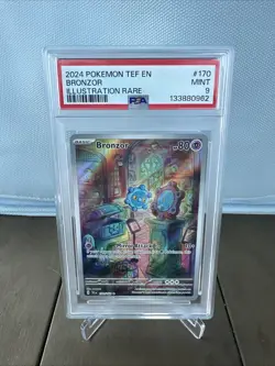 Pokemon TCG Bronzor Illustration Card 170/162 Temporal Forces PSA 9 - Image 1