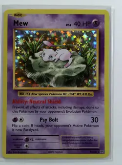 Mew 53/108 XY Evolutions Holo Rare Pokemon TCG Card Game - Image 1