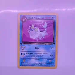 Pokemon Dark Vaporeon 45/82 Team Rocket 1st Edition LP - Image 1