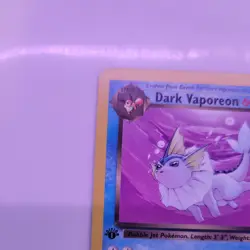 Pokemon Dark Vaporeon 45/82 Team Rocket 1st Edition LP - Image 4