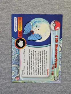 Pokemon TCG Butterfree #12 Topps TV Animation Blue Label 1st Print Edition - Image 2