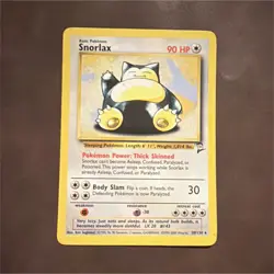 Pokemon TCG Snorlax 30/130 Base Set 2 Rare Regular Basic 90HP - Image 1