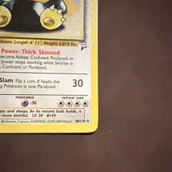 Pokemon TCG Snorlax 30/130 Base Set 2 Rare Regular Basic 90HP - Image 2