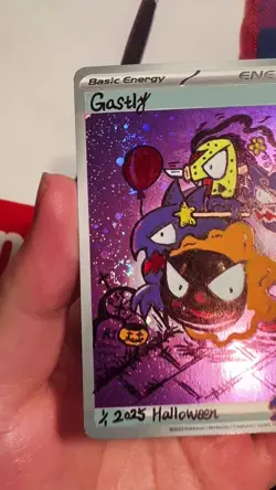 Pokemon TCG Gastly Illustration Rare IR Holo Card 177/162 1/1 Hand Draw DIY🌀🌀 - Image 2