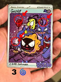 Pokemon TCG Gastly Illustration Rare IR Holo Card 177/162 1/1 Hand Draw DIY🌀🌀 - Image 4