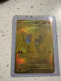 Pokemon Mega Charizard X EX HYPER RARE GOLD Card 130/094 Phantasmal Flames - Image 1