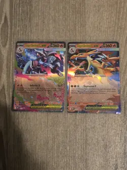 Pokemon TCG Mega Charizard X Ex + Mega Charizard Y Ex Promo Cards - Image 1