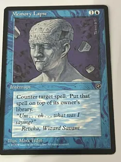 Memory Lapse, MTG Homelands (1995) Common Blue Instant NM - Image 1