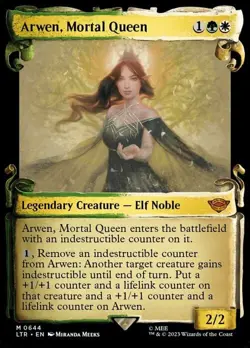 MTG ARWEN, MORTAL QUEEN SHOWCASE SCROLL The Lord of the Rings NM - Image 1