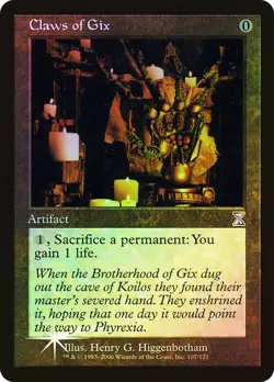 MTG FOIL Claws of Gix - Time Spiral Timeshifted #107 - Image 1