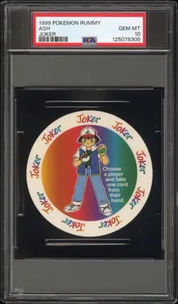 Ash Pokemon Card Rummy Playing Card Poker Joker 1999 Nintendo WOTC PSA 10 - Image 1
