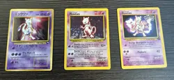 Mewtwo #10/102 Holo Foil & Kids WB First Movie #3 & Japanese Pokemon Card Set - Image 1