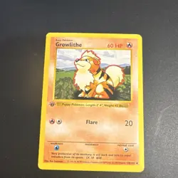 Pokemon TCG Growlithe 1st Edition Shadowless Base Set - Image 1