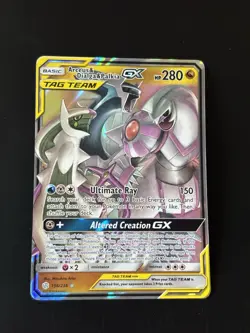 Pokemon Arceus & Dialga & Palkia GX 156/236 Cosmic Eclipse Ultra Rare Tag Team - Image 1