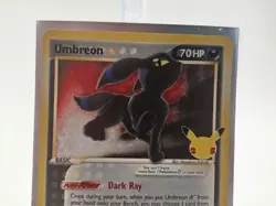 Pokemon Umbreon Star 17/17 Gold Star Holo Rare Card Celebrations#Live26/2 - Image 2