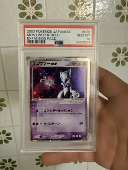 2003 POKEMON JAPANESE MEWTWO EX-HOLO EXPANSION PACK PSA 10 GEM MT💎 - Image 2