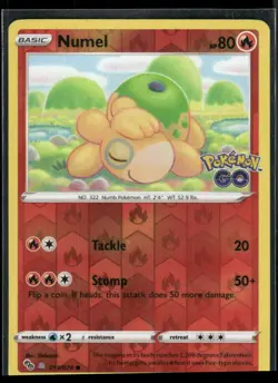 Pokemon GO #013/078 Numel (Peelable Ditto) Reverse Holo - Image 1