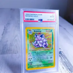 1999 POKEMON BASE SET UNLIMITED #11 NIDOKING-HOLO PSA 4 - Image 2