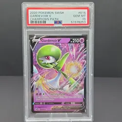 Pokemon Gardevoir V 016/073 Champion's Path Ultra Rare Holo PSA 10 - Image 1