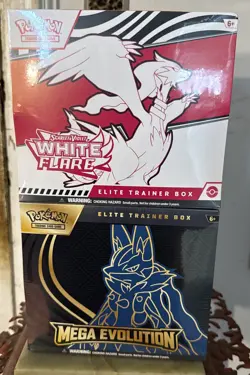 Pokemon Mega Evolution Elite Trainer Box ETB and White Flare ETB NEW - Image 1