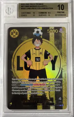 BGS 10 One Piece Monkey D Luffy BVB Borussia Dortmund Matchday Promo ST13-003 EN - Image 1