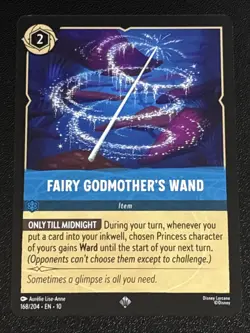 Disney Lorcana Whispers in the Well Fairy Godmother's Wand 168/204 NM SR - Image 1