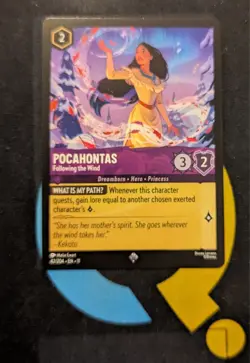 Pocahontas - Following the Wind 42/204 Super Rare Disney Lorcana Winterspell - Image 1