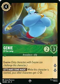 Genie Of The Lamp 76/204 Disney Lorcana Fabled SUPER RARE Non-Foil - Image 1