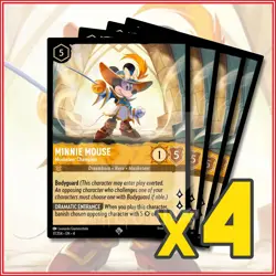 Disney Lorcana TCG: MINNIE MOUSE - MUSKETEER CHAMPION x4 Ursula's Return SR - Image 1