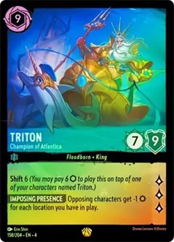 Triton Champion of Atlantica 158/204 Ursula's Return Cold Foil Disney Lorcana - Image 1