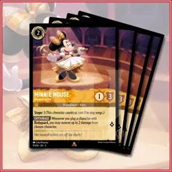 Disney Lorcana TCG: MINNIE MOUSE - MUSICAL ARTIST x4 Rare Into the Inklands - Image 1