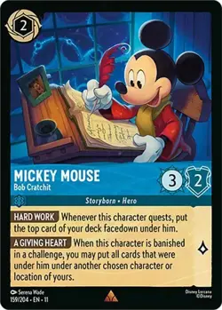Mickey Mouse - Bob Cratchit 159/204 Winterspell Non-Foil Disney Lorcana - Image 1