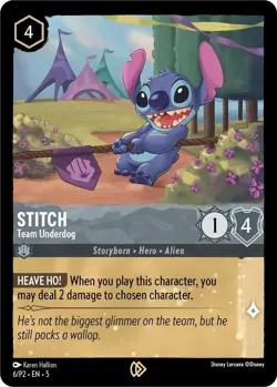 Stitch - Team Underdog 6 Disney Lorcana Promo Cards Promo NM Cold Foil - Image 1