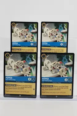 Disney Lorcana Pepper - Quick-Thinking Puppy 167/204 Archazia's Island 4 Cards C - Image 1