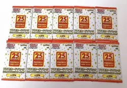 Pokemon Card 25th ANNIVERSARY COLLECTION Edition Promo pack 10 Pack Set - Image 1