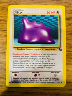 Ditto (18/62) Non Holo Fossil Set Rare Pokemon Card! FAST & FREE P&P! - Image 1