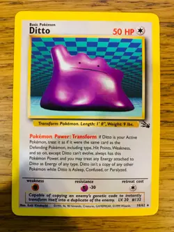 Ditto (18/62) Non Holo Fossil Set Rare Pokemon Card! FAST & FREE P&P! - Image 2