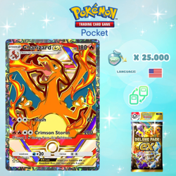 Pokemon TCG Pocket - Charizard ex Full Art Card - Deluxe Pack ex (English) - Image 1