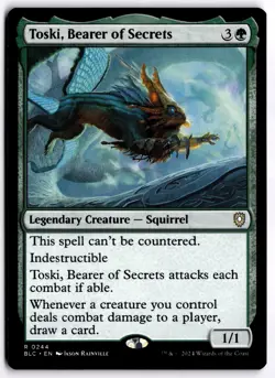 Toski, Bearer of Secrets NM BLC Commander: Bloomburrow MTG - Image 1