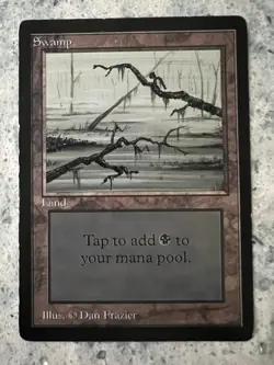 Swamp - Beta - MTG - Magic the Gathering -MP - Image 1
