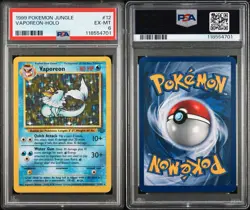 PSA 6 -1999 POKEMON JUNGLE #12 VAPOREON- HOLO - Image 3