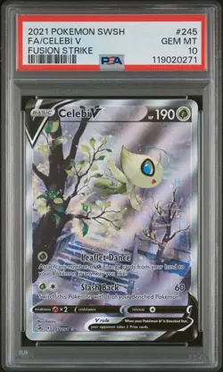 PSA 10 Celebi V Alternate Full Art 245/264 Pokemon TCG SWSH Fusion Strike - Image 1