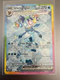 Pokemon Glaceon ex 150/131 Sv: Prismatic Evolutions Full Art Holo EX SIR - Image 1